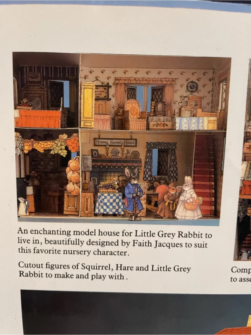 Little Grey Rabbit's House Model Kit. Devised and painted by Faith Jaques. 1982